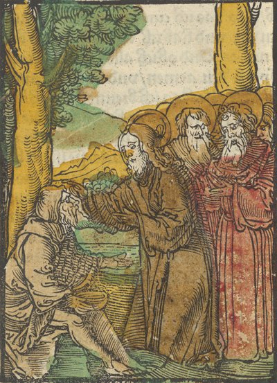 Cristo curando os cegos, de Das Plenarium, 1517. de Hans Schäufelein the Elder