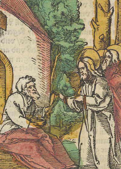 Cristo curando o leproso, de Das Plenarium, 1517. de Hans Schäufelein the Elder