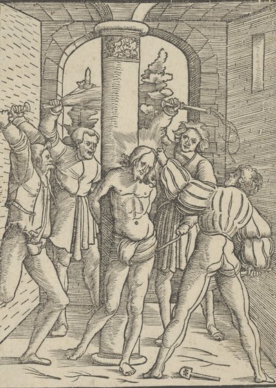 Cristo Flagelado, de A Doutrina, Vida e Paixão de Jesus Cristo, 1537. de Hans Schäufelein the Elder