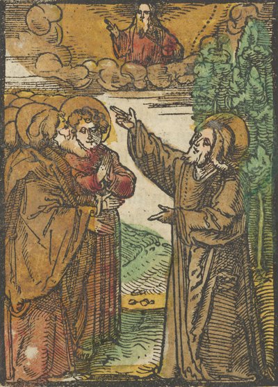 Cristo Falando sobre seu Retorno ao Pai, de Das Plenarium, 1517. de Hans Schäufelein the Elder