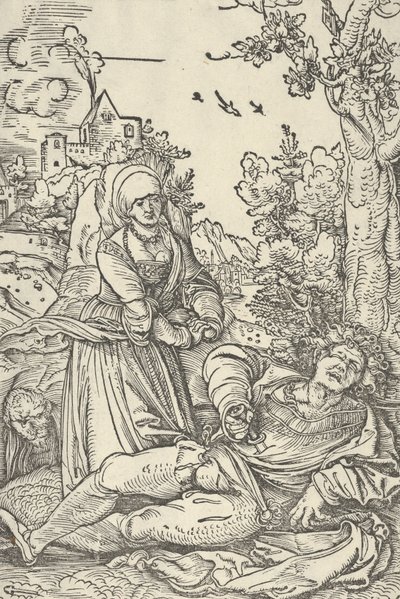 Píramo e Tisbe, ca. 1509-10. de Hans Schäufelein the Elder