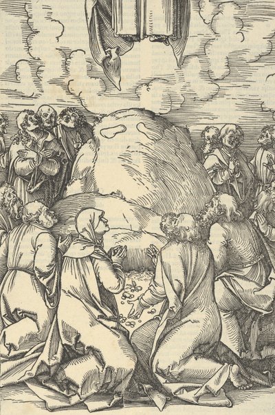 A Ascensão de Cristo, do Espelho da Paixão de Nosso Senhor Jesus Cristo, 1507 de Hans Schäufelein the Elder