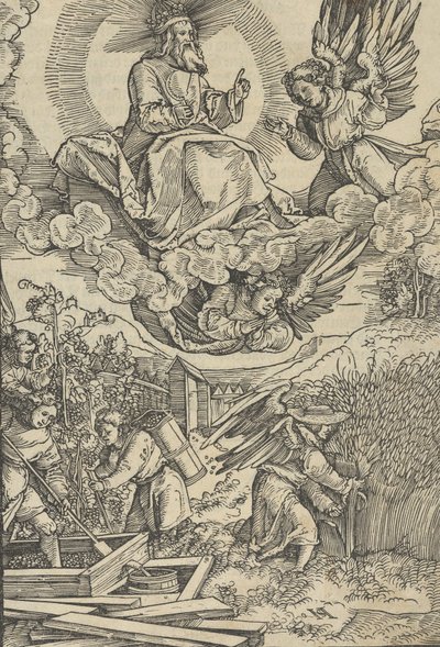 A colheita e o lagar de sangue. de Hans Schäufelein the Elder