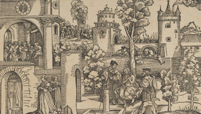 A história de Susana, 1536. de Hans Schäufelein the Elder