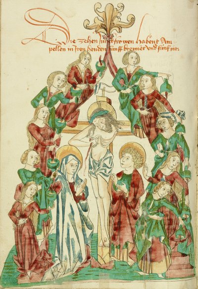 A Crucificação com as Sete Virgens Sábias e as Sete Virgens Loucas de Hans Schilling