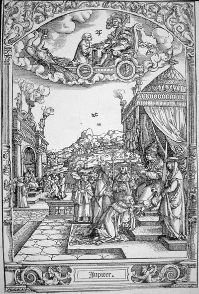 O planeta Júpiter (gravura em madeira) de Hans Sebald (School of) Beham