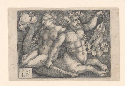 Um Tritão e uma Ninfa de Hans Sebald Beham