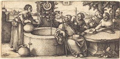 Cristo e a mulher de Samaria de Hans Sebald Beham
