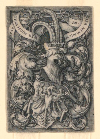 Brasão com uma águia de Hans Sebald Beham