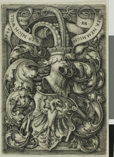 Brasão com uma águia de Hans Sebald Beham
