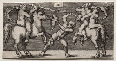 Combate de três homens, 1546-1547. de Hans Sebald Beham