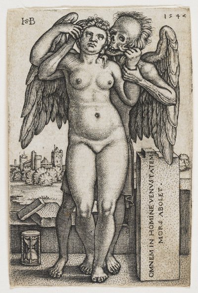 Morte apreendendo uma mulher, 1547 de Hans Sebald Beham
