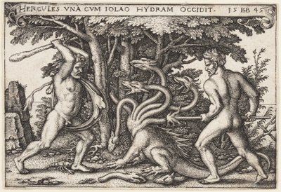Hércules Matando a Hidra de Hans Sebald Beham
