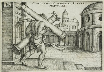 Hércules e as Colunas de Gaza de Hans Sebald Beham