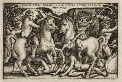 Hércules e Iole, de Os Trabalhos de Hércules de Hans Sebald Beham