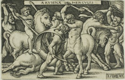 Hércules e os Centauros, de Trabalhos de Hércules de Hans Sebald Beham