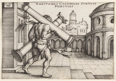 Hércules com as Colunas de Hércules de Hans Sebald Beham