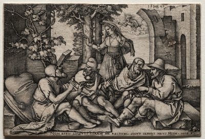 Jó e seus amigos. de Hans Sebald Beham