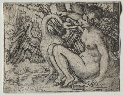 Leda e o cisne, 1548. de Hans Sebald Beham