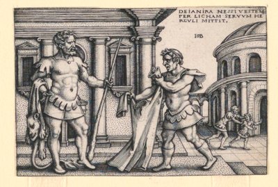 Lichas trazendo o manto de Nessus para Hércules de Hans Sebald Beham
