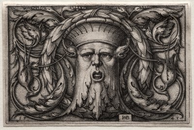 Ornamento da cabeça e coroa de sátiro de Hans Sebald Beham