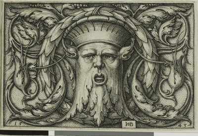 Ornamento com uma máscara de Hans Sebald Beham