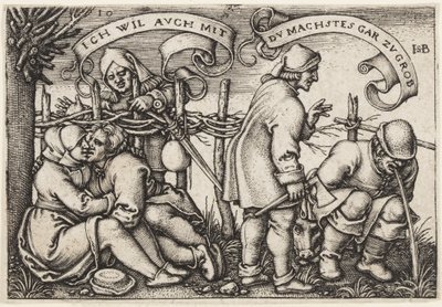 Camponeses atrás da cerca de Hans Sebald Beham