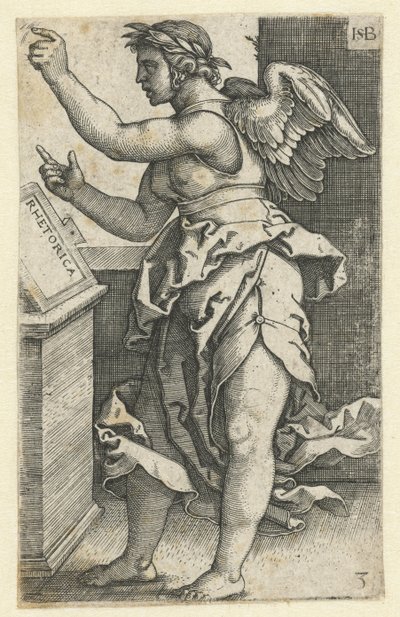 Retórica
Retórica (título sobre o objecto)
Sete Artes Livres (título da série) de Hans Sebald Beham