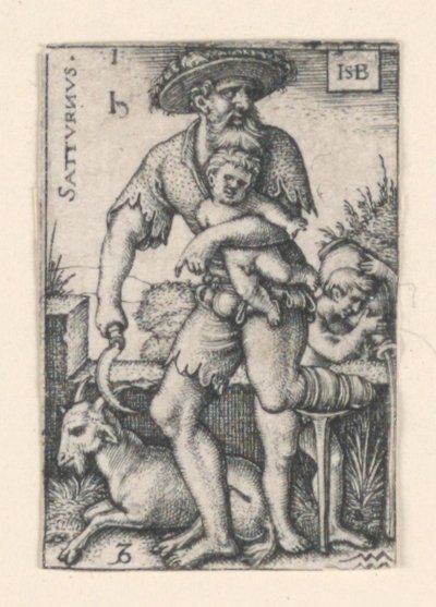 Saturno, de Os Sete Planetas de Hans Sebald Beham