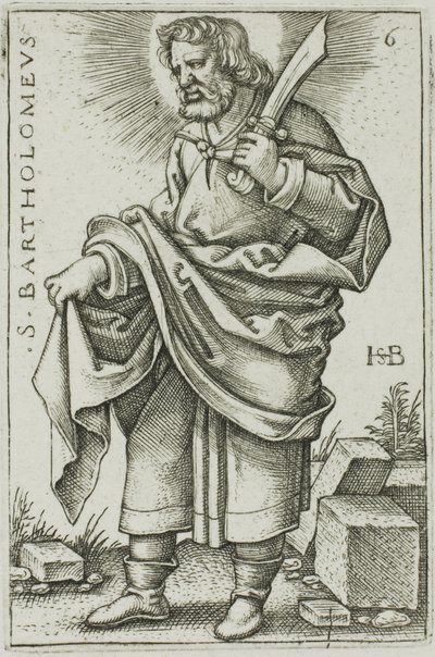 São Bartolomeu, placa 6 de Os Doze Apóstolos de Hans Sebald Beham