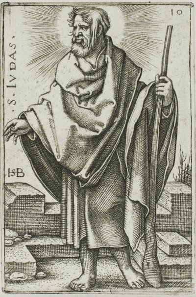 São Judas, placa 10 de Os Doze Apóstolos de Hans Sebald Beham