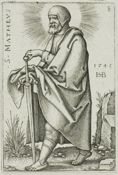 São Mateus, placa 8 de Os Doze Apóstolos de Hans Sebald Beham