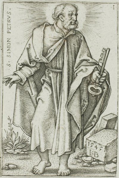 São Pedro, placa 1 de Os Doze Apóstolos de Hans Sebald Beham