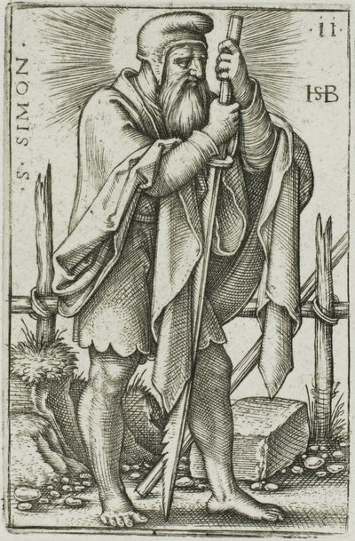 São Simão, placa 11 de Os Doze Apóstolos de Hans Sebald Beham