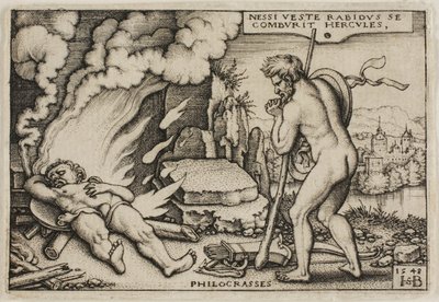 A Morte de Hércules, de Os Trabalhos de Hércules de Hans Sebald Beham