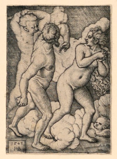 A expulsão do paraíso de Hans Sebald Beham