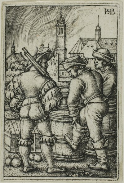 O guarda junto aos tonéis de pólvora de Hans Sebald Beham