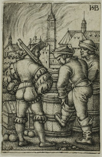 O guarda junto aos tonéis de pólvora de Hans Sebald Beham