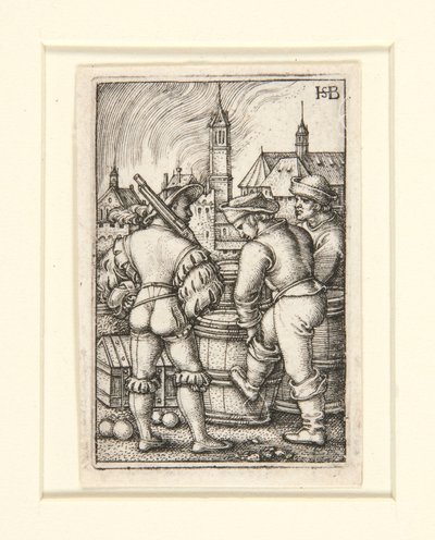 A Guarda perto dos Barris de Pólvora de Hans Sebald Beham