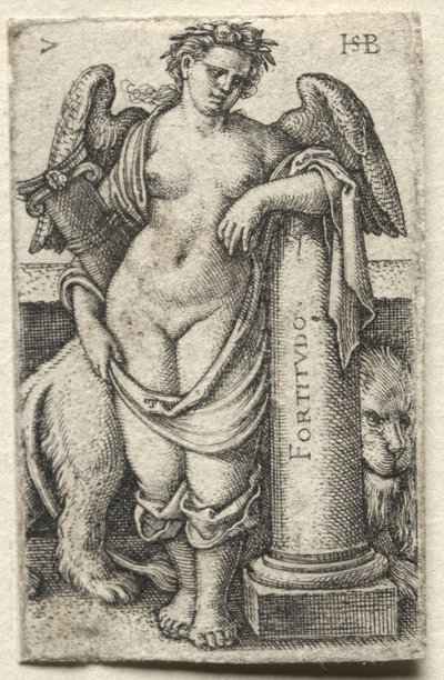 O Conhecimento de Deus e as Sete Virtudes Cardeais: Fortitude - Fortitudo. de Hans Sebald Beham