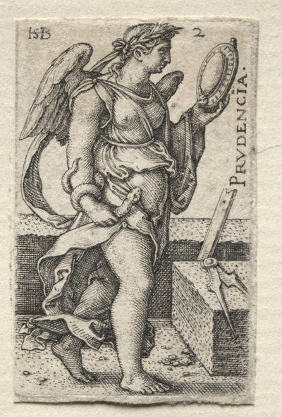 O Conhecimento de Deus e as Sete Virtudes Cardeais: Prudência - Prudencia. de Hans Sebald Beham