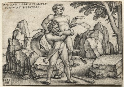 Hércules esmagando Antaeus de Hans Sebald Beham