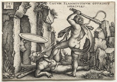 Hércules a matar o gigante Caco de Hans Sebald Beham