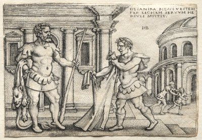 Hércules a receber a veste embebida no sangue de Nessus de Hans Sebald Beham