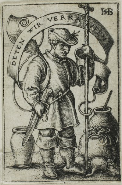 O camponês do mercado de Hans Sebald Beham