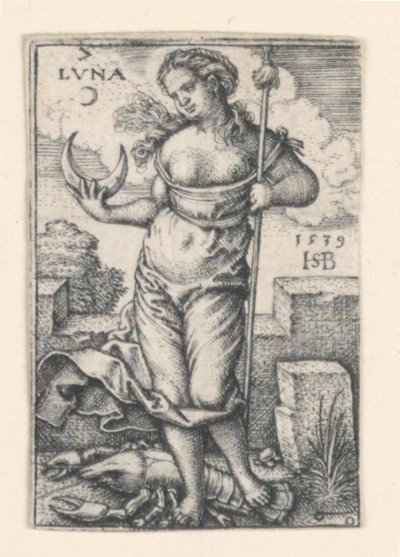 A Lua, de Os Sete Planetas de Hans Sebald Beham