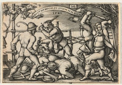 As Bodas Camponesas ou os Doze Meses: No. 9 de Hans Sebald Beham