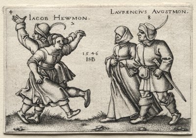 O Casamento da Vila: Jacob Hewmon Lawrencius Augstmon, 1546. de Hans Sebald Beham