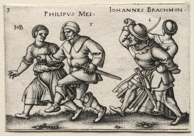 O Casamento na Aldeia: Philipus Mei / Johannes Brachmon de Hans Sebald Beham