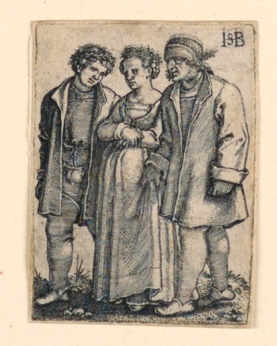 A procissão do casamento: a noiva e o noivo de Hans Sebald Beham